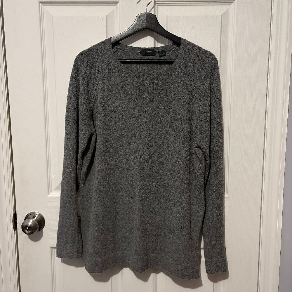 SLOWEAR Zanone Bouclé Knit Cotton Blend Sweater Mens Medium M Grey